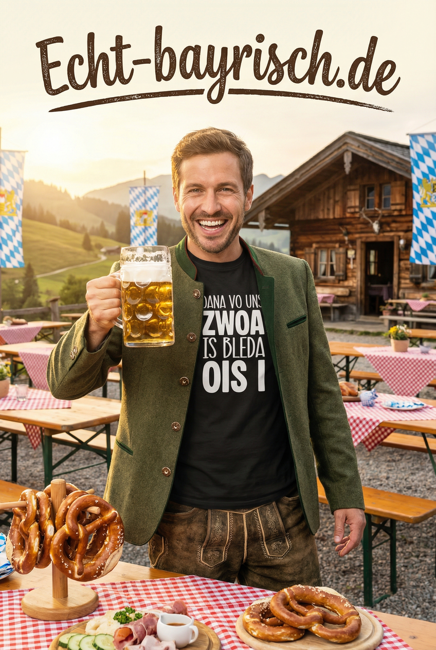 Oana vo uns Zwoa is bleda ois i – Wenn ma ned lacht, dann weint ma – T-Shirt